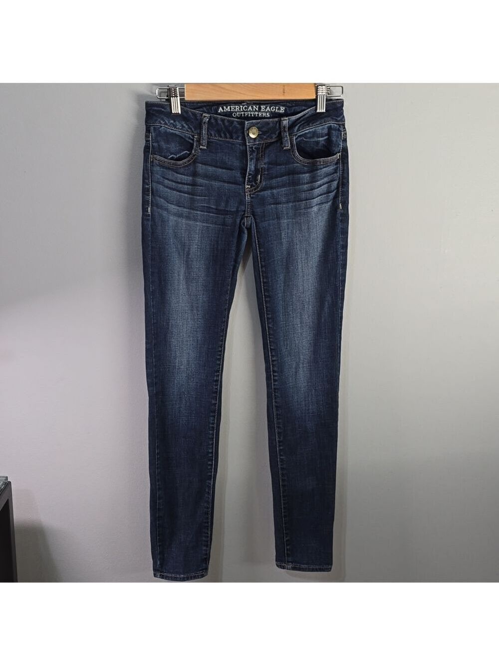 American‎ Eagle Outfitters Jeans Womens Size 0 Blue Jegging Super Stretch 2010's